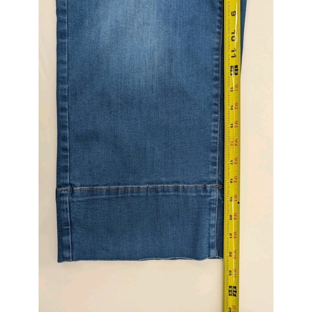 NYDJ Brigitte High Waist Wide Leg Capris Dark Wash Size 12 Stretch - Picture 8 of 8